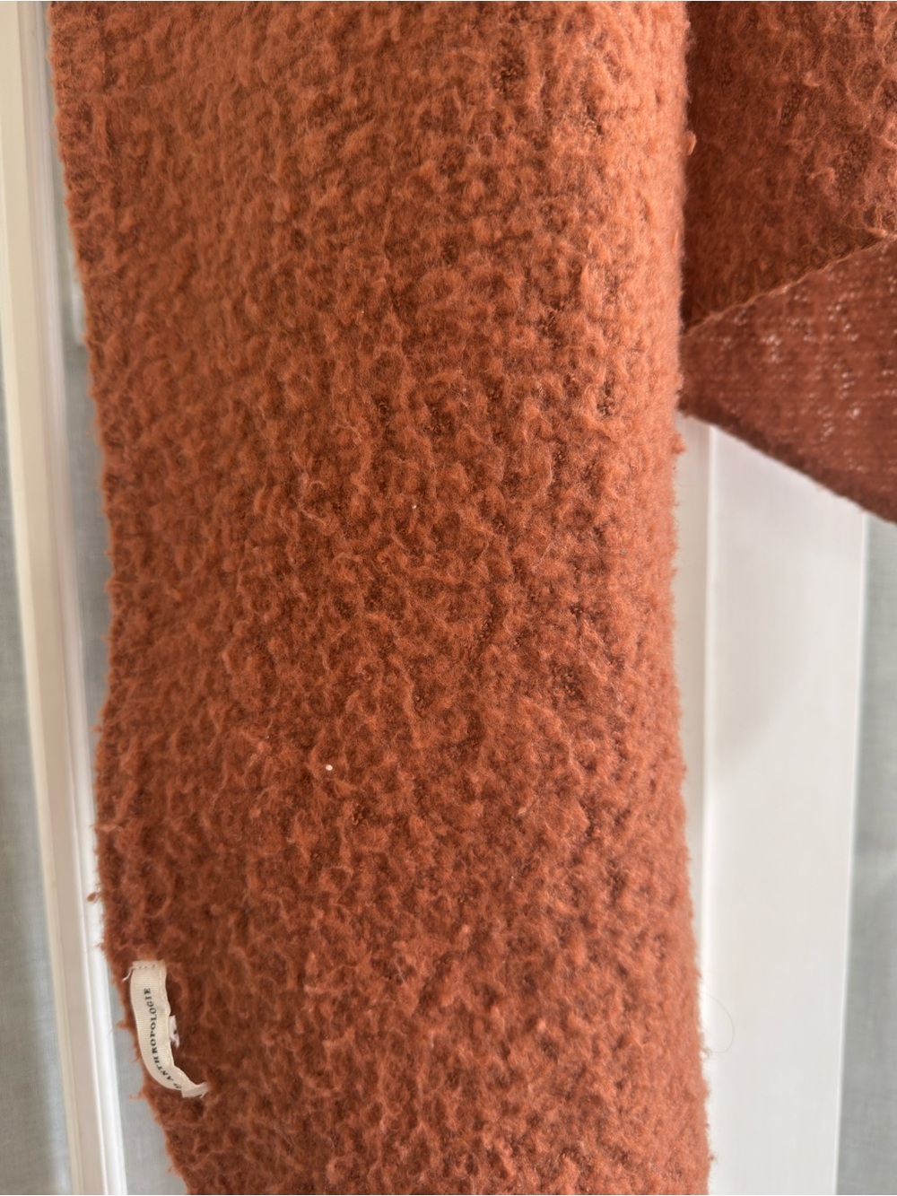 Anthropologie Rust Bouclé Scarf